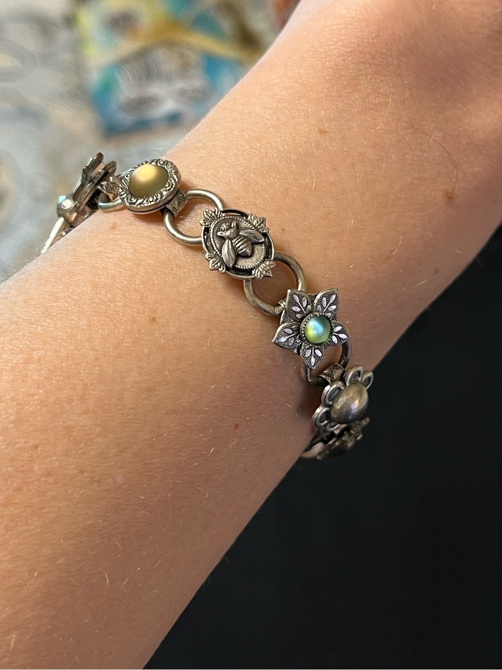 Blanca Flor Sterling Silver 925 Charm Bracelet